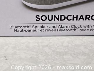 MaxSold Auction: M106 - Soundcharge Bluetooth Speaker & Alarm Clock With Wireless Charger - New - Whitby (Ontario, Canada) SELLER MANAGED Reseller Online Auction - Smartstop Self Storage Taunton Road E (STORAGE)