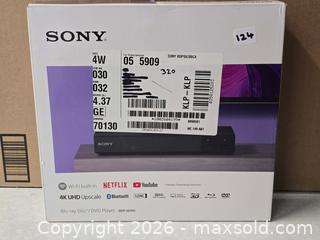 MaxSold Auction: M116 - Sony BDP - S6700 UHD Blue-Ray Player - New - Whitby (Ontario, Canada) SELLER MANAGED Reseller Online Auction - Smartstop Self Storage Taunton Road E (STORAGE)