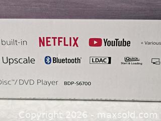 MaxSold Auction: M116 - Sony BDP - S6700 UHD Blue-Ray Player - New - Whitby (Ontario, Canada) SELLER MANAGED Reseller Online Auction - Smartstop Self Storage Taunton Road E (STORAGE)