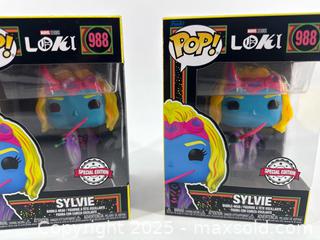 MaxSold Auction: 2 Funko Pop! Marvel Loki Sylvie #988 – Special Edition Lot - Upland (California, USA) SELLER MANAGED Reseller Online Auction - Monte Vista