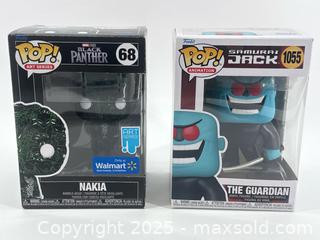 MaxSold Auction: (2) Funko Pops – Black Panther Nakia + Samurai Jack Guardian   - Upland (California, USA) SELLER MANAGED Reseller Online Auction - Monte Vista