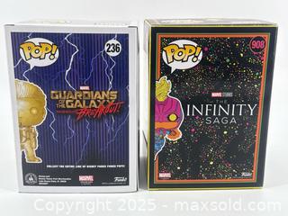 MaxSold Auction: (2) Funko Pops – Collector Gold + Captain Marvel Target   - Upland (California, USA) SELLER MANAGED Reseller Online Auction - Monte Vista