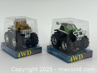 MaxSold Auction: 2 Mini Monster Trucks – 4WD Friction   - Upland (California, USA) SELLER MANAGED Reseller Online Auction - Monte Vista