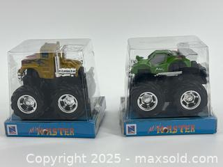 MaxSold Auction: 2 Mini Monster Trucks – 4WD Friction   - Upland (California, USA) SELLER MANAGED Reseller Online Auction - Monte Vista