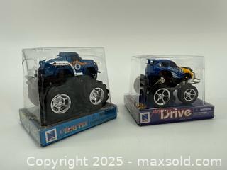 MaxSold Auction: (2) NewRay Mini Monster & Mini Drive Trucks   - Upland (California, USA) SELLER MANAGED Reseller Online Auction - Monte Vista