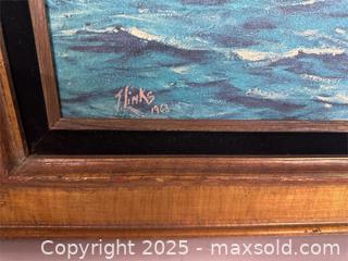 MaxSold Auction: Framed Vintage Nautical Oil Painting - Upland (California, USA) SELLER MANAGED Reseller Online Auction - Monte Vista