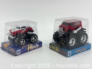 MaxSold Auction: Mini Monster & Mini Rods Trucks Lot (2)   - Upland (California, USA) SELLER MANAGED Reseller Online Auction - Monte Vista