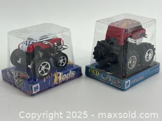 MaxSold Auction: Mini Monster & Mini Rods Trucks Lot (2)   - Upland (California, USA) SELLER MANAGED Reseller Online Auction - Monte Vista