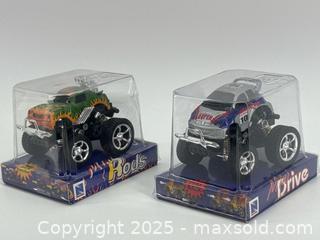 MaxSold Auction: Vintage New-Ray Mini Monster Trucks – 2-Pack – Pullback & 4WD Friction – Sealed - Upland (California, USA) SELLER MANAGED Reseller Online Auction - Monte Vista