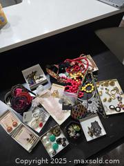 MaxSold Auction: Large Mixed Jewelry Lot – Earrings, Necklaces, Bracelets, Brooches & Costume Pieces  - Vancouver (British Columbia, Canada) SELLER MANAGED Reseller Online Auction - East 7th Avenue (STORAGE)