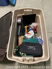 MaxSold Auction: Mixed Household Storage Tote – Electronics, Bags, Tools, Décor & Misc.  - Vancouver (British Columbia, Canada) SELLER MANAGED Reseller Online Auction - East 7th Avenue (STORAGE)