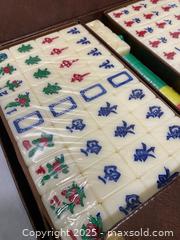 MaxSold Auction: Vintage Mahjong Tile Game Set in Hard Brown Carrying Case - Vancouver (British Columbia, Canada) SELLER MANAGED Reseller Online Auction - E 7th Avenue (STORAGE)