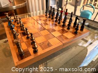 MaxSold Auction: Antique Decorative Chess Set with Foldable Wooden Board - Toronto (Ontario, Canada) SELLER MANAGED Downsizing Online Auction - O' Connor Drive (CONDO)