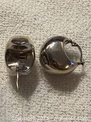 MaxSold Auction: MCM 925 Sterling Silver Chunky Crescent Huggie Hoop Earrings - Toronto (Ontario, Canada) SELLER MANAGED Downsizing Online Auction - O' Connor Drive (CONDO)