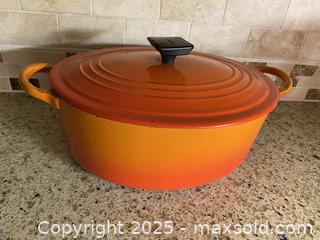 MaxSold Auction: Rare Vintage Le Creuset Enameled Cast Iron Oval Dutch Oven with Lid - Toronto (Ontario, Canada) SELLER MANAGED Downsizing Online Auction - O'connor Drive (CONDO)