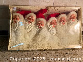 MaxSold Auction: Retro Vintage Santa Head Christmas Ornaments. New in Box - Set of 6 - Toronto (Ontario, Canada) SELLER MANAGED Downsizing Online Auction - O' Connor Drive (CONDO)