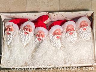 MaxSold Auction: Retro Vintage Santa Head Christmas Ornaments. New in Box - Set of 6 - Toronto (Ontario, Canada) SELLER MANAGED Downsizing Online Auction - O' Connor Drive (CONDO)
