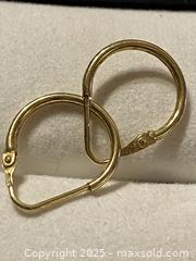MaxSold Auction: Vintage 10K Yellow Gold Leverback Hoop Earrings (Pair) - Toronto (Ontario, Canada) SELLER MANAGED Downsizing Online Auction - O'connor Drive (CONDO)