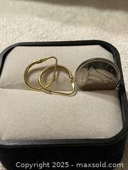 MaxSold Auction: Vintage 10K Yellow Gold Leverback Hoop Earrings (Pair) - Toronto (Ontario, Canada) SELLER MANAGED Downsizing Online Auction - O'connor Drive (CONDO)