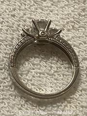 MaxSold Auction: Vintage Antique MCM Style Sterling Silver Three-Stone Ring with Round Brilliant Stones - Toronto (Ontario, Canada) SELLER MANAGED Downsizing Online Auction - O' Connor Drive (CONDO)