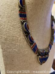 MaxSold Auction: Vintage Antique Tibetan/Nepalese Silver-Style Choker with Lapis & Coral - Toronto (Ontario, Canada) SELLER MANAGED Downsizing Online Auction - O' Connor Drive (CONDO)