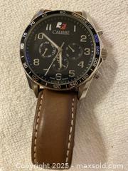 MaxSold Auction: Vintage Calibre Chronograph Wristwatch, Stainless Steel, Swiss Quartz - Toronto (Ontario, Canada) SELLER MANAGED Downsizing Online Auction - O' Connor Drive (CONDO)