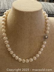 MaxSold Auction: Vintage Creamy White Freshwater Cultured Pearl Necklace with 925 Clasp - Toronto (Ontario, Canada) SELLER MANAGED Downsizing Online Auction - O'connor Drive (CONDO)