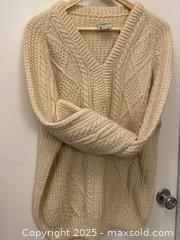 MaxSold Auction: Vintage Kennedy of Ardara Cream Aran Cable V-Neck Wool Pullover - Hand Made - Toronto (Ontario, Canada) SELLER MANAGED Downsizing Online Auction - O'connor Drive (CONDO)