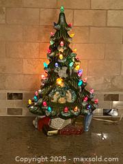 MaxSold Auction: Vintage MCM Glazed Ceramic Lighted Christmas Tree and Nativity with Multicolor Bulbs - Toronto (Ontario, Canada) SELLER MANAGED Downsizing Online Auction - O' Connor Drive (CONDO)