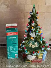 MaxSold Auction: Vintage MCM Glazed Ceramic Lighted Christmas Tree and Nativity with Multicolor Bulbs - Toronto (Ontario, Canada) SELLER MANAGED Downsizing Online Auction - O' Connor Drive (CONDO)