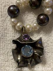 MaxSold Auction: Vintage MCM Mixed Large Black and White Freshwater Pearl Necklace with Pendant - Toronto (Ontario, Canada) SELLER MANAGED Downsizing Online Auction - O' Connor Drive (CONDO)