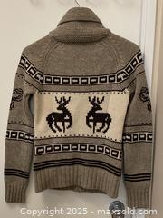 MaxSold Auction: Vintage Men's Lambswool Shawl-Collar Zip Cardigan with Deer Motif - Toronto (Ontario, Canada) SELLER MANAGED Downsizing Online Auction - O' Connor Drive (CONDO)