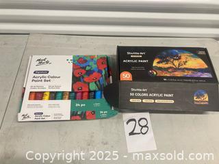 MaxSold Auction: Mont Marte Signature Acrylic Colour Paint Set de 24 piezas y un Shuttle Art Acrylic Paint  - Toronto (Ontario, Canada) SELLER MANAGED Downsizing Online Auction - Jane Street (STORAGE)