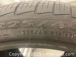 MaxSold Auction: Two tires 225/40/19 - Toronto (Ontario, Canada) SELLER MANAGED Downsizing Online Auction - Jane Street (STORAGE)