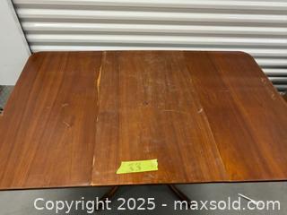 MaxSold Auction: Vintage dining table folding leaf pedestal - Toronto (Ontario, Canada) SELLER MANAGED Downsizing Online Auction - Jane Street (STORAGE)
