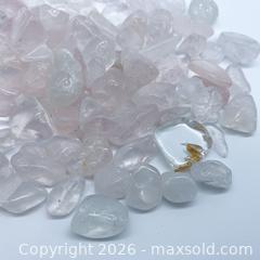 MaxSold Auction: 200 g Rose Quartz & Clear Quartz Tumbled Stones  - Vancouver (British Columbia, Canada) SELLER MANAGED Downsizing Online Auction - W20th Avenue (CONDO)
