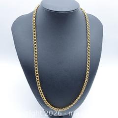 MaxSold Auction: 24" Gold-Tone Gold-Plated Curb Chain Necklace - Vancouver (British Columbia, Canada) SELLER MANAGED Downsizing Online Auction - W20th Avenue (CONDO)