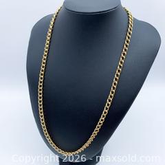 MaxSold Auction: 24" Gold-Tone Gold-Plated Curb Chain Necklace - Vancouver (British Columbia, Canada) SELLER MANAGED Downsizing Online Auction - W20th Avenue (CONDO)