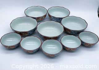 MaxSold Auction: Arita Ware Porcelain Bowl  (Parent & Child Bowls) Set  - Vancouver (British Columbia, Canada) SELLER MANAGED Downsizing Online Auction - W20th Avenue (CONDO)