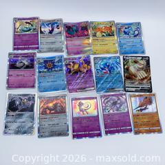 MaxSold Auction: Assorted Japanese Pokémon TCG Cards — Japanese Holo (15 cards) - Vancouver (British Columbia, Canada) SELLER MANAGED Downsizing Online Auction - W20th Avenue (CONDO)