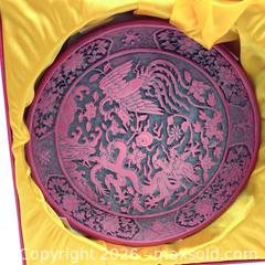 MaxSold Auction: Carved Cinnabar Round Lacquer Dish With dragon & Phoenix - Vancouver (British Columbia, Canada) SELLER MANAGED Downsizing Online Auction - W20th Avenue (CONDO)