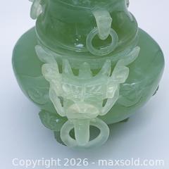 MaxSold Auction: Carved Green Stone Dragon Incense Burner with Lid - Vancouver (British Columbia, Canada) SELLER MANAGED Downsizing Online Auction - W20th Avenue (CONDO)