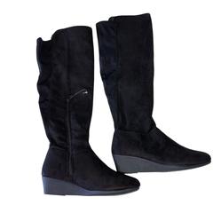 MaxSold Auction: DZONE / CL by LAUNDRY Black Suede Boots Shoes US 8 - Vancouver (British Columbia, Canada) SELLER MANAGED Downsizing Online Auction - W20th Avenue (CONDO)