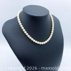 MaxSold Auction: Genuine Akoya Pearl Single Strand Necklace  - Vancouver (British Columbia, Canada) SELLER MANAGED Downsizing Online Auction - W20th Avenue (CONDO)