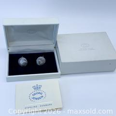MaxSold Auction: Georg Jensen 925 Sterling Silver Shell-Design Cufflinks - Vancouver (British Columbia, Canada) SELLER MANAGED Downsizing Online Auction - W20th Avenue (CONDO)