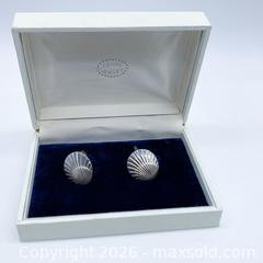MaxSold Auction: Georg Jensen 925 Sterling Silver Shell-Design Cufflinks - Vancouver (British Columbia, Canada) SELLER MANAGED Downsizing Online Auction - W20th Avenue (CONDO)