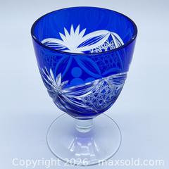 MaxSold Auction: Kiriko Japanese Cut Glass Cobalt Blue Goblets, Set of 2 - Vancouver (British Columbia, Canada) SELLER MANAGED Downsizing Online Auction - W20th Avenue (CONDO)