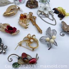 MaxSold Auction: Lot of 16 Vintage Brooches  - Vancouver (British Columbia, Canada) SELLER MANAGED Downsizing Online Auction - W20th Avenue (CONDO)