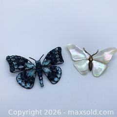 MaxSold Auction: Lot of 2 Butterfly Brooches - Vancouver (British Columbia, Canada) SELLER MANAGED Downsizing Online Auction - W20th Avenue (CONDO)