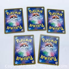MaxSold Auction: Lot of 5 Japanese Pikachu Pokémon Cards - Vancouver (British Columbia, Canada) SELLER MANAGED Downsizing Online Auction - W20th Avenue (CONDO)